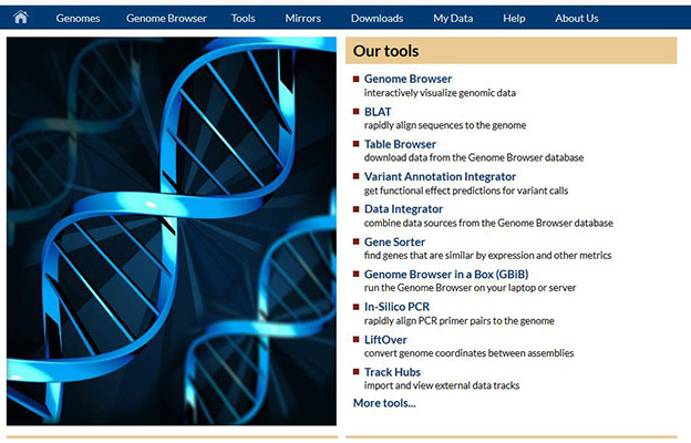 Home page of UCSC Cancer Genomics Browser