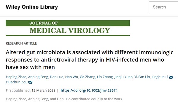 Altered gut microbiota is associated with different immunologic responses to antiretroviral therapy in HIV‐infected men who have sex with men