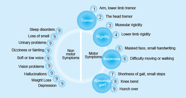 Symptoms of Parkinson's disease
