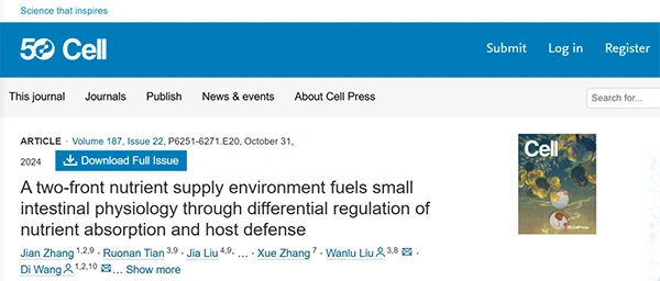 A two-front nutrient supply environment fuels small intestinal physiology through differential regulation of nutrient absorption and host defense