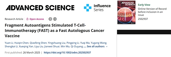 Fragment Autoantigens Stimulated T‐Cell‐Immunotherapy (FAST) as a Fast Autologous Cancer Vaccine
