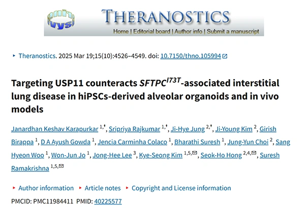 Targeting USP11 counteracts SFTPCI73T-associated interstitial lung disease in hiPSCs-derived alveolar organoids and in vivo models
