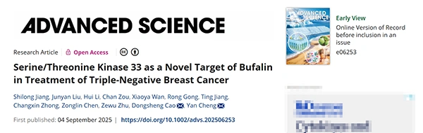 Serine/Threonine Kinase 33 as a Novel Target of Bufalin in Treatment of Triple‐Negative Breast Cancer