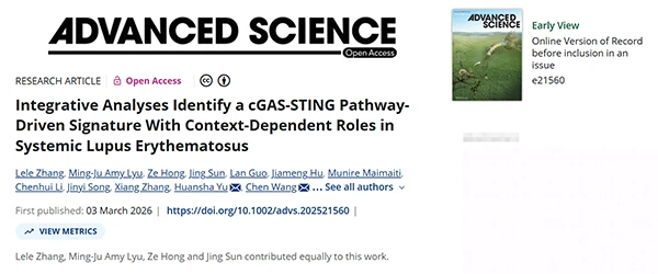 Integrative Analyses Identify a cGAS‐STING Pathway‐Driven Signature With Context‐Dependent Roles in Systemic Lupus Erythematosus