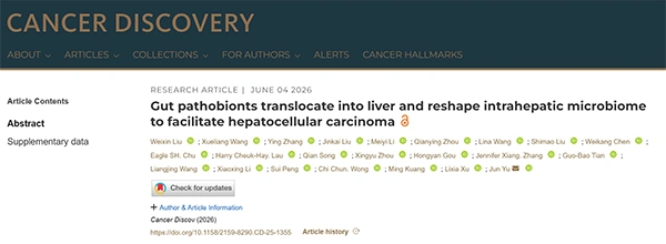 Gut pathobionts translocate into liver and reshape intrahepatic microbiome to facilitate hepatocellular carcinoma