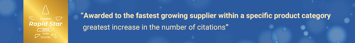 CUSABIO Wins 2024 Bioz Rapid Star™ Award in the ELISA category
