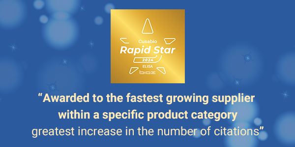 CUSABIO Wins 2024 Bioz Rapid Star™ Award in the ELISA category