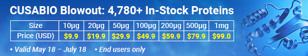 CUSABIO Blowout: 4,780+ In-Stock Proteins