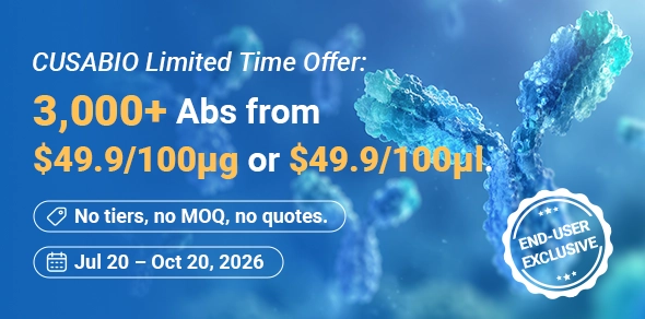 3,000+ Abs from $49.9/100µg or $49.9/100ul.