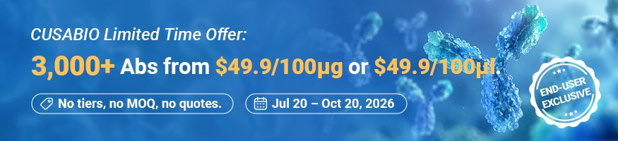 3,000+ Abs from $49.9/100µg or $49.9/100ul.