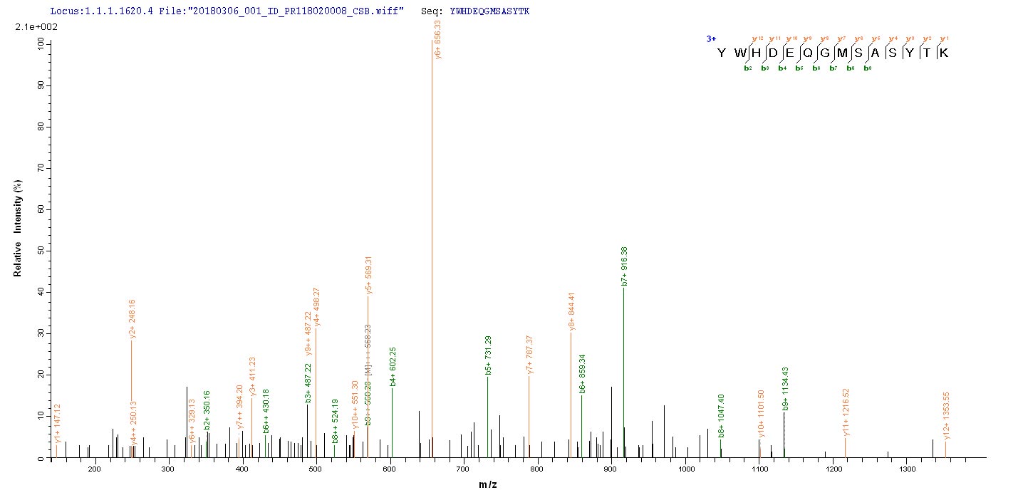 LC-MS Analysis 2- Recombinant protein Human vpx