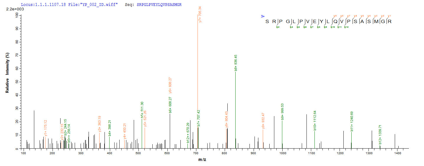 LC-MS Analysis 2- Recombinant protein Mycobacterium fbpC