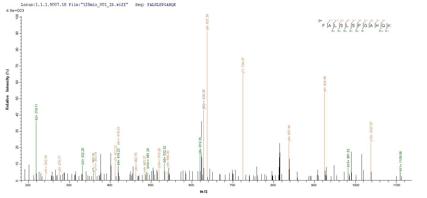 LC-MS Analysis 1- Recombinant protein Human MYD88