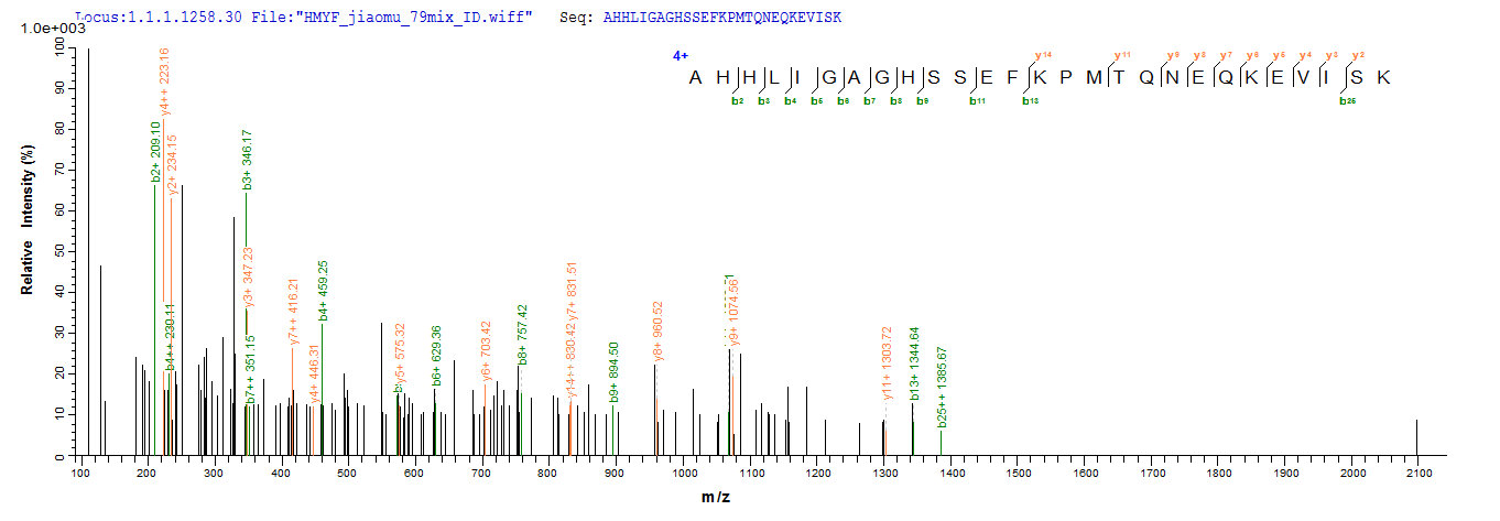 LC-MS Analysis 1- Recombinant protein Human IFIH1