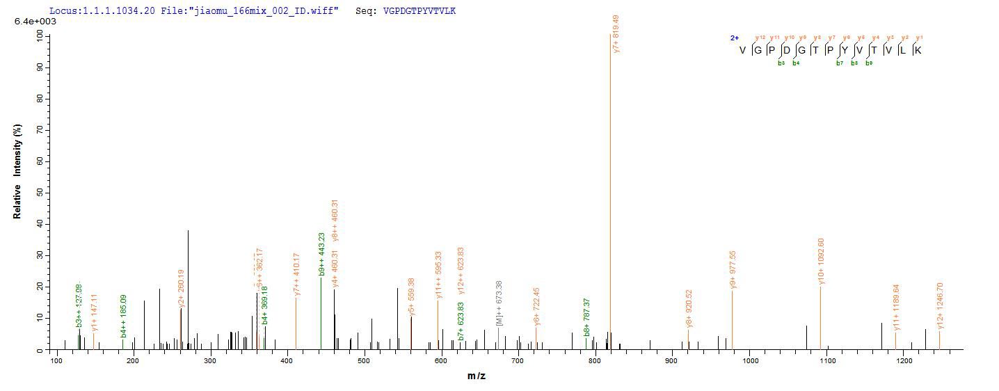 LC-MS Analysis 1- Recombinant protein Human FGFR3