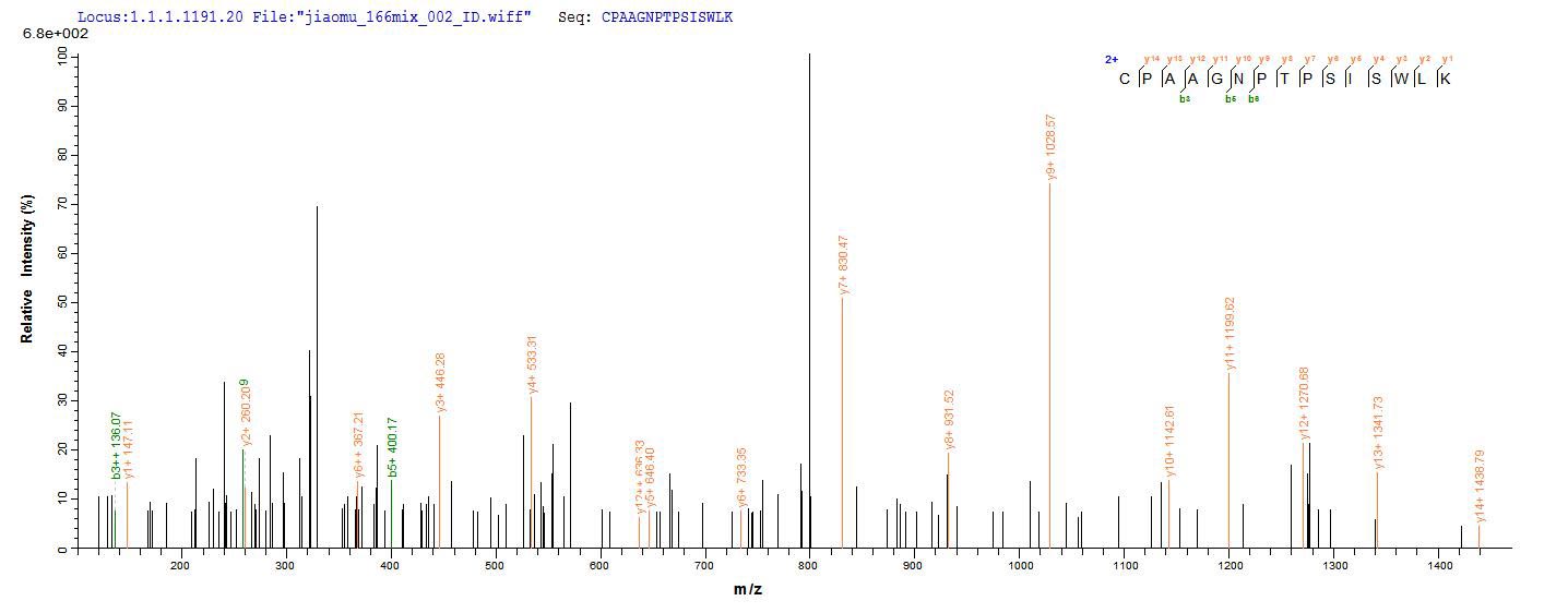 LC-MS Analysis 2- Recombinant protein Human FGFR3