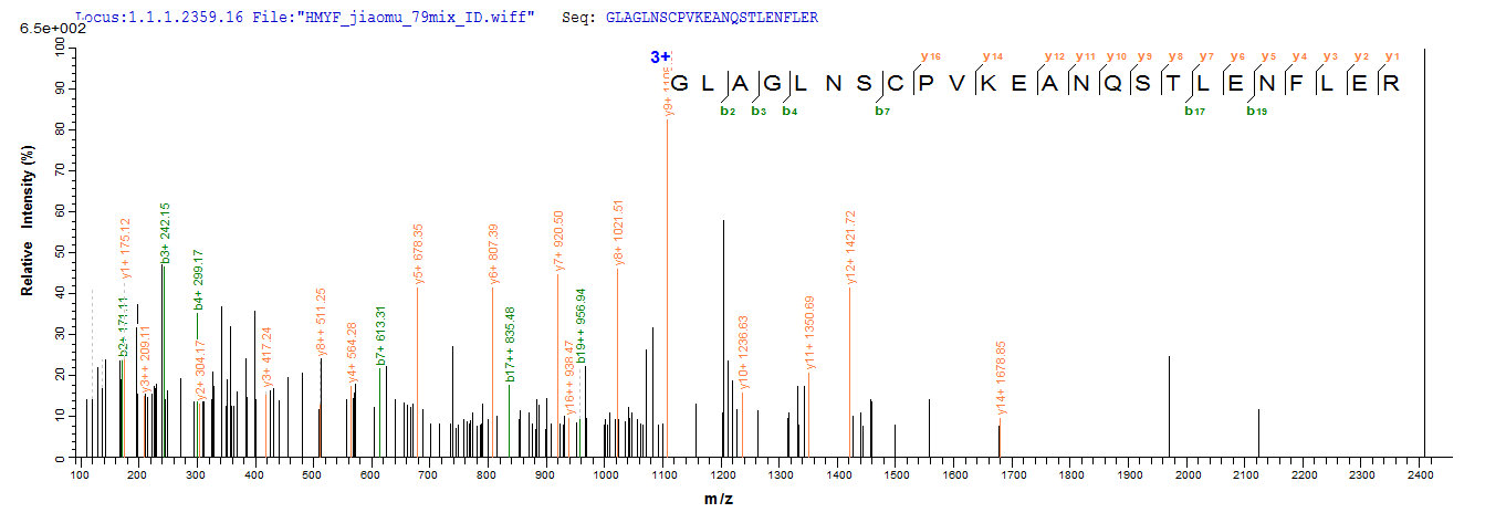 LC-MS Analysis 2- Recombinant protein Macaca IL4