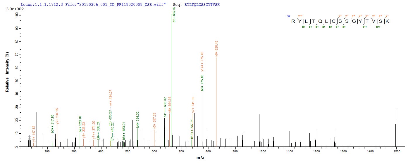 LC-MS Analysis 2- Recombinant protein Candida PRA1